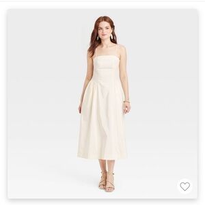 Bow detail ivory maxi dress